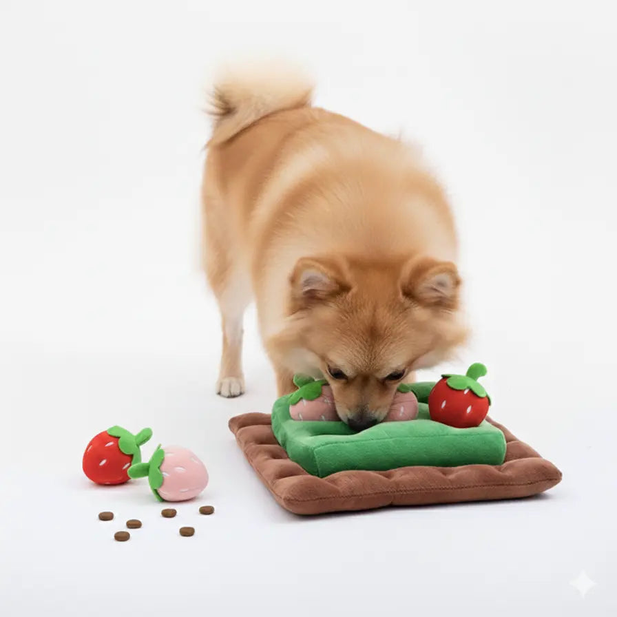 Tapis de fouille "Champ de Fraises Zoomie" - 6 ou 8 Fraises Zoomie